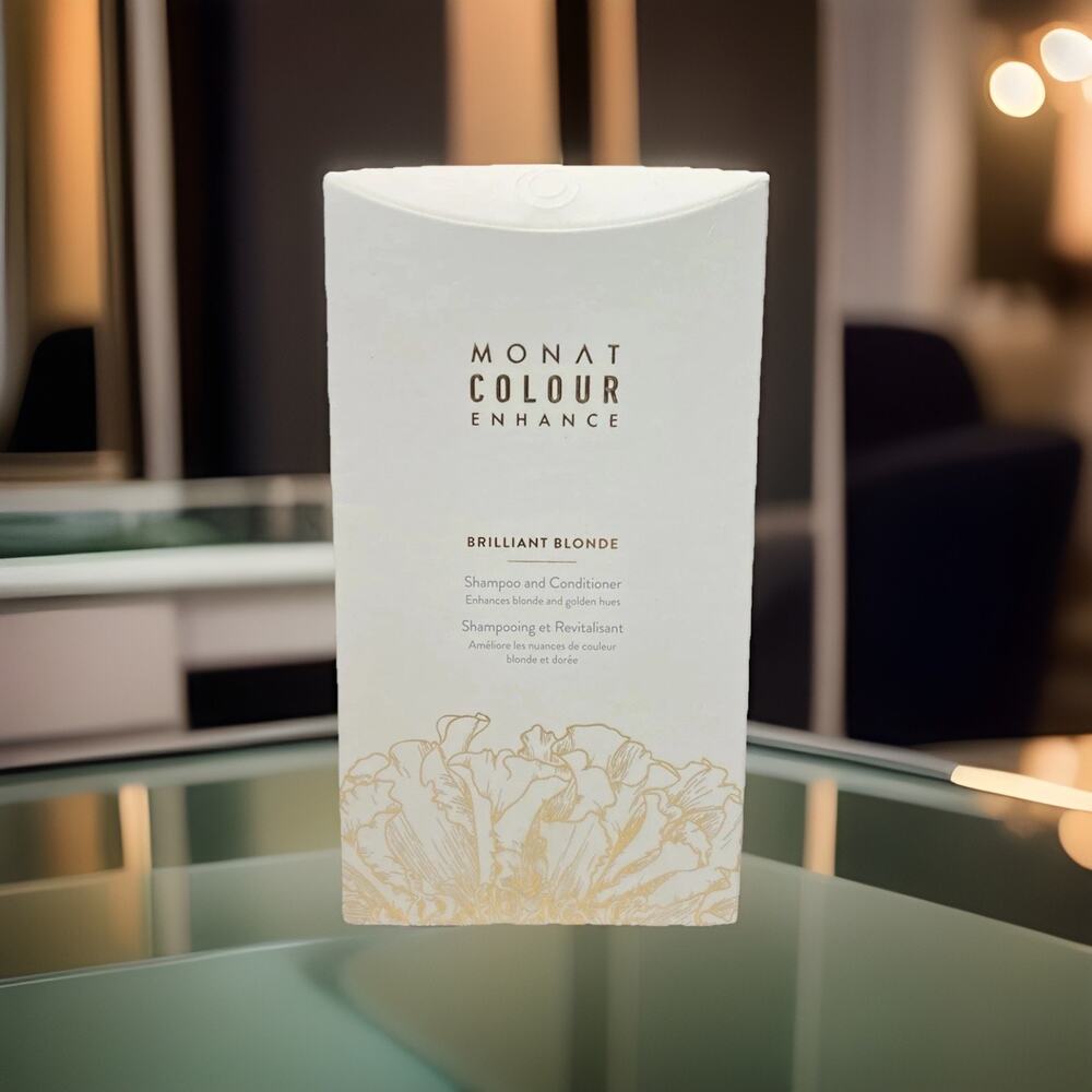 NIB Monat Colour Enhance Hair BRILLIANT BLONDE Shampoo 8 oz & Conditioner 6 oz